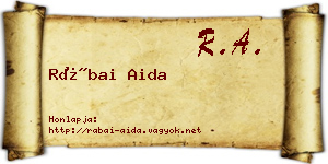 Rábai Aida névjegykártya